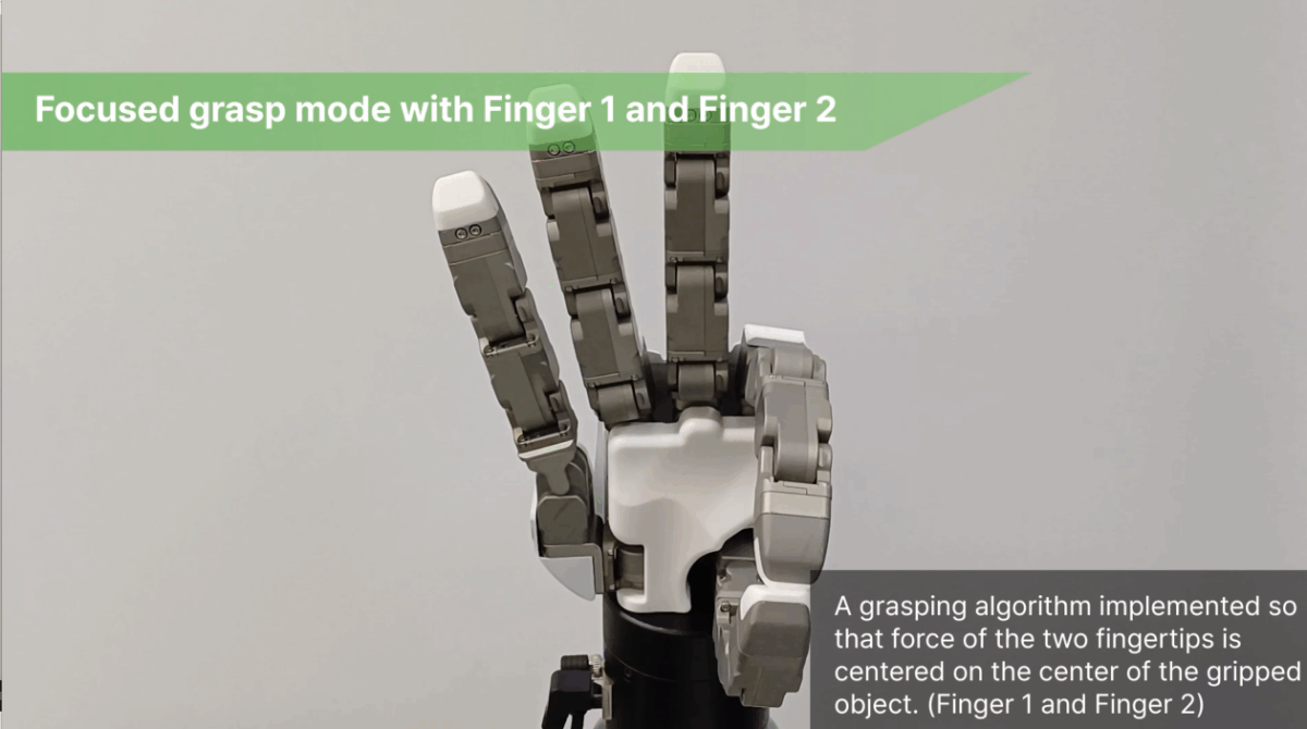 把持アルゴリズム映像 (DG-5F)